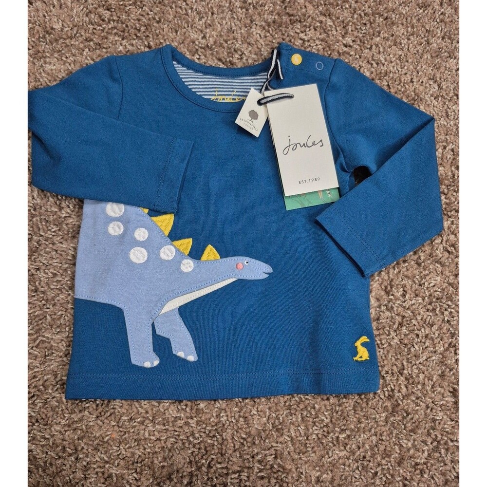 Joules baby boy dinosaur shirt size 6-9 months